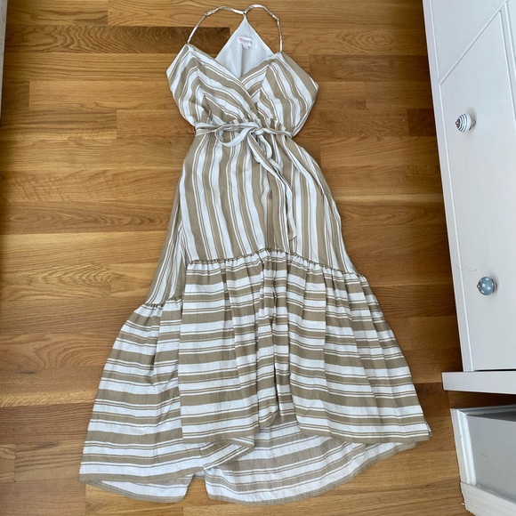 ❗️On The Pier Striped Ruffle Midi Dress - Picture 2 of 8